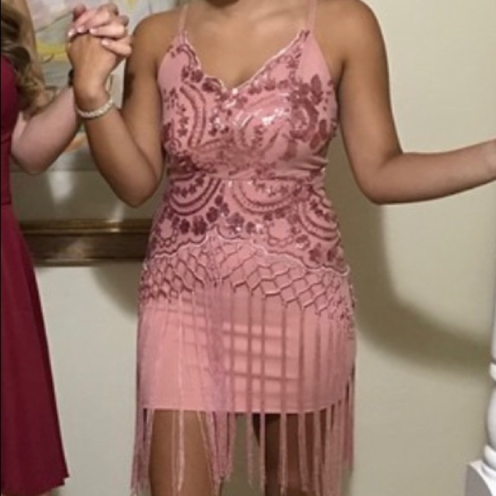 Banjul Sequin Fringe Dress